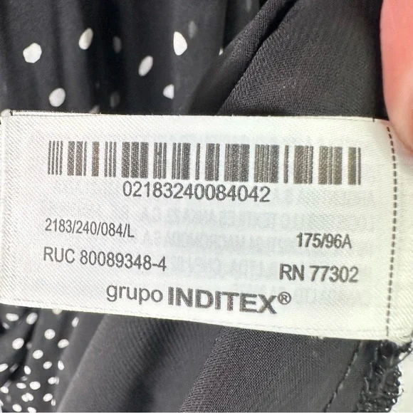 Zara ZW Collection Size Large Halter Polka Dot Sleeveless Midi Dress w/Scarf NEW - Picture 15 of 15